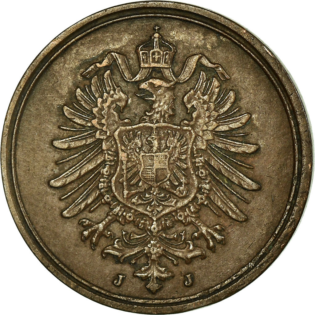 Münze, GERMANY - EMPIRE, Wilhelm I, Pfennig, 1888, Hamburg, SS, Kupfer, KM:1