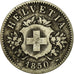 Moneta, Svizzera, 20 Rappen, 1850, Bern, MB, Biglione, KM:7