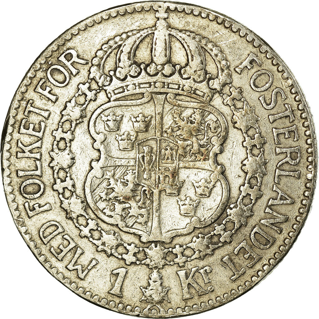 Coin, Sweden, Gustaf V, Krona, 1925, VF(20-25), Silver, KM:786.2