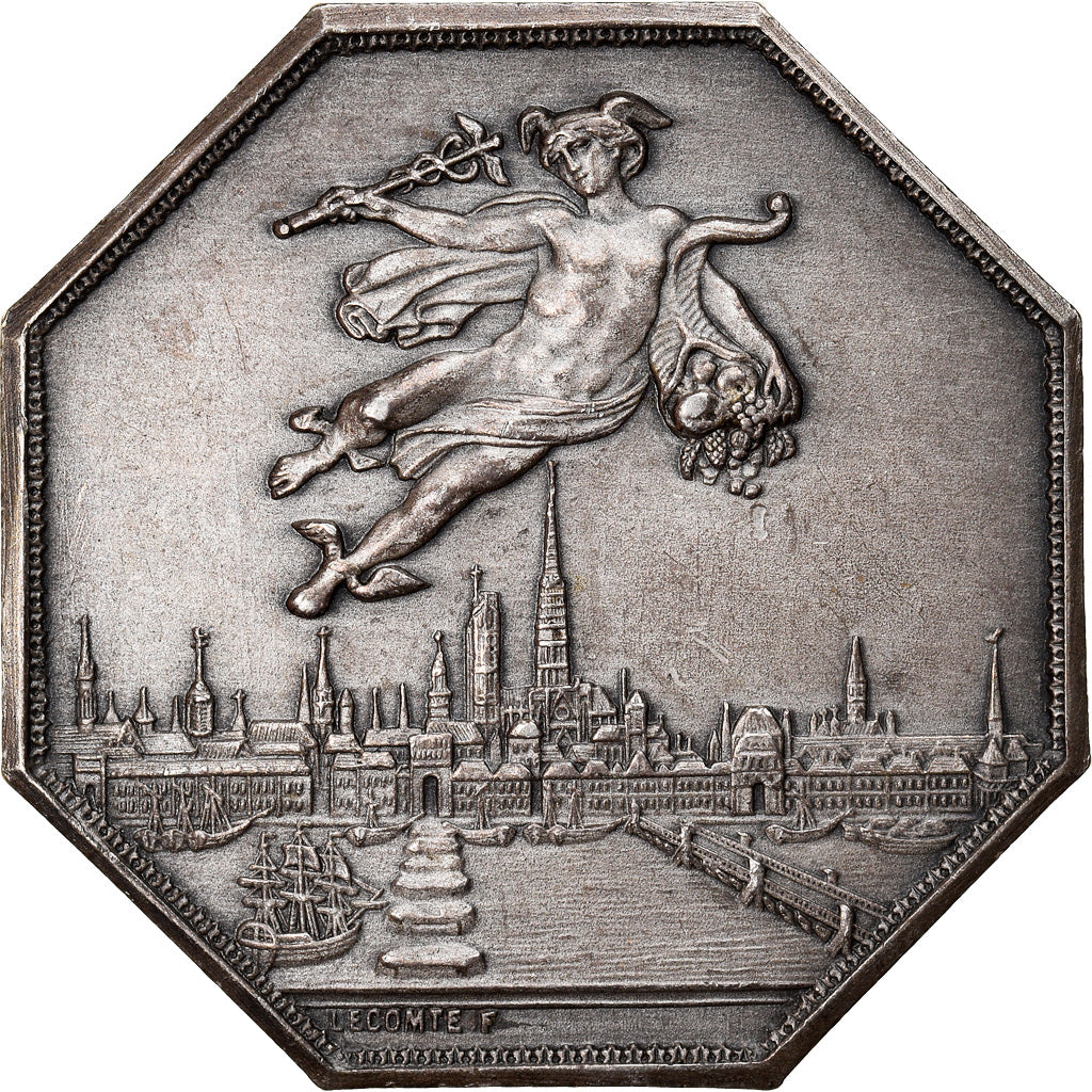 France, Token, Chambre de Commerce de Rouen, Business & industry, 1802, Lecomte