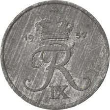DENMARK, Ore, 1957, Copenhagen, KM #839.2, VF(30-35), Zinc, 16, 1.59