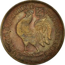 Coin, French Equatorial Africa, Franc, 1943, Pretoria, VF(30-35), Bronze, KM:2a