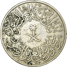Coin, Saudi Arabia, UNITED KINGDOMS, 4 Ghirsh, 1956/AH1376, EF(40-45)