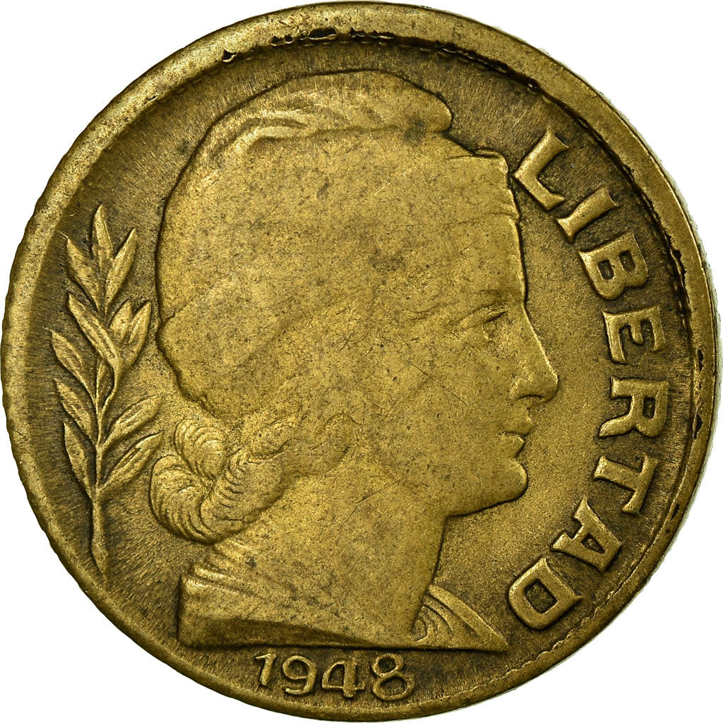 Coin, Argentina, 10 Centavos, 1948, VF(30-35), Aluminum-Bronze, KM:41