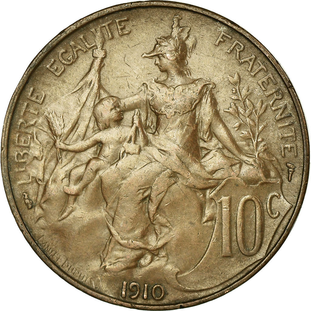 Coin, France, Dupuis, 10 Centimes, 1910, Paris, EF(40-45), Bronze, KM:843