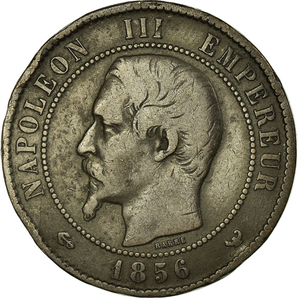 Moneda, Francia, Napoleon III, Napoléon III, 10 Centimes, 1856, Lille, BC+