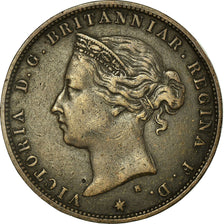 Coin, Jersey, Victoria, 1/24 Shilling, 1877, VF(30-35), Bronze, KM:7