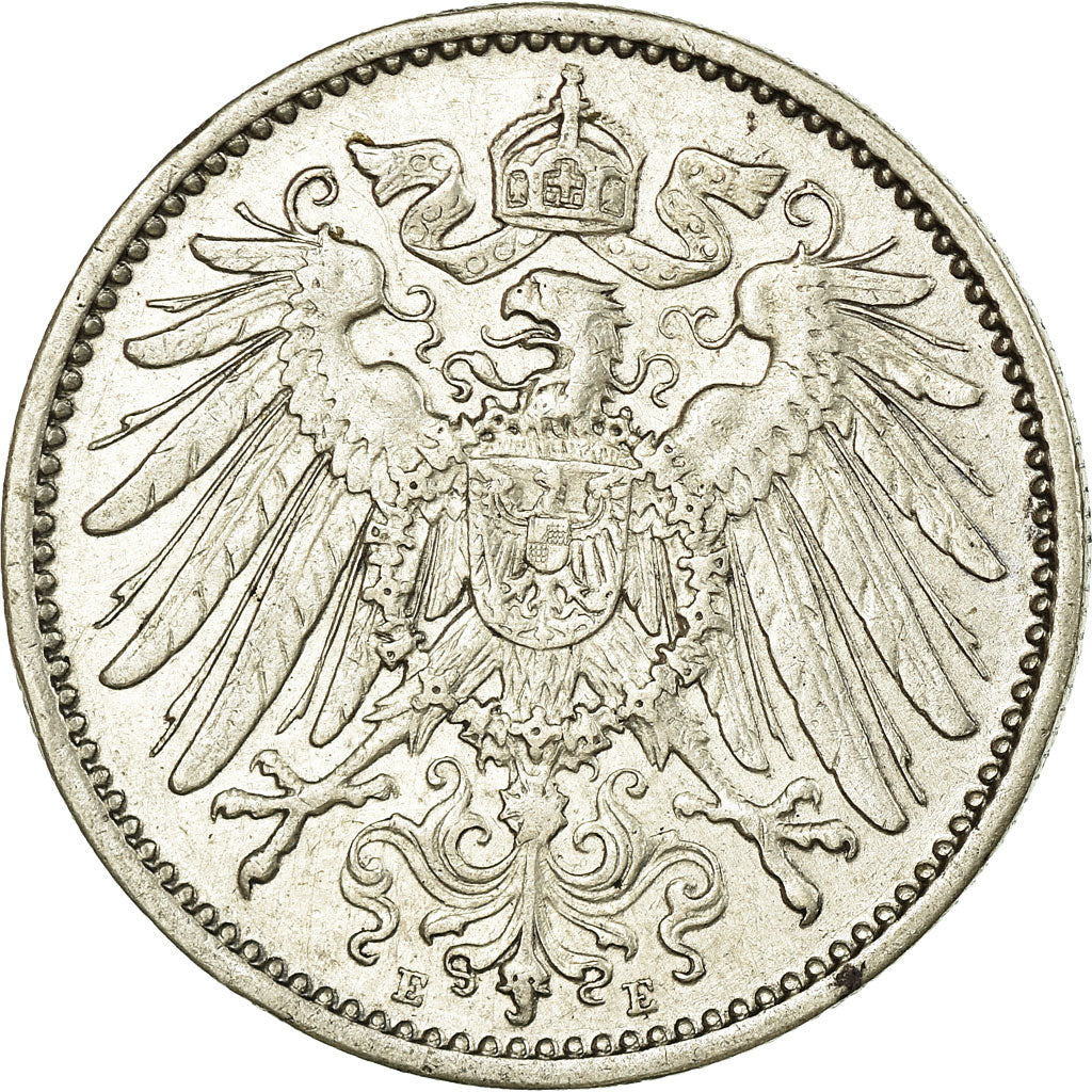 Coin, GERMANY - EMPIRE, Wilhelm II, Mark, 1914, Muldenhütten, EF(40-45)