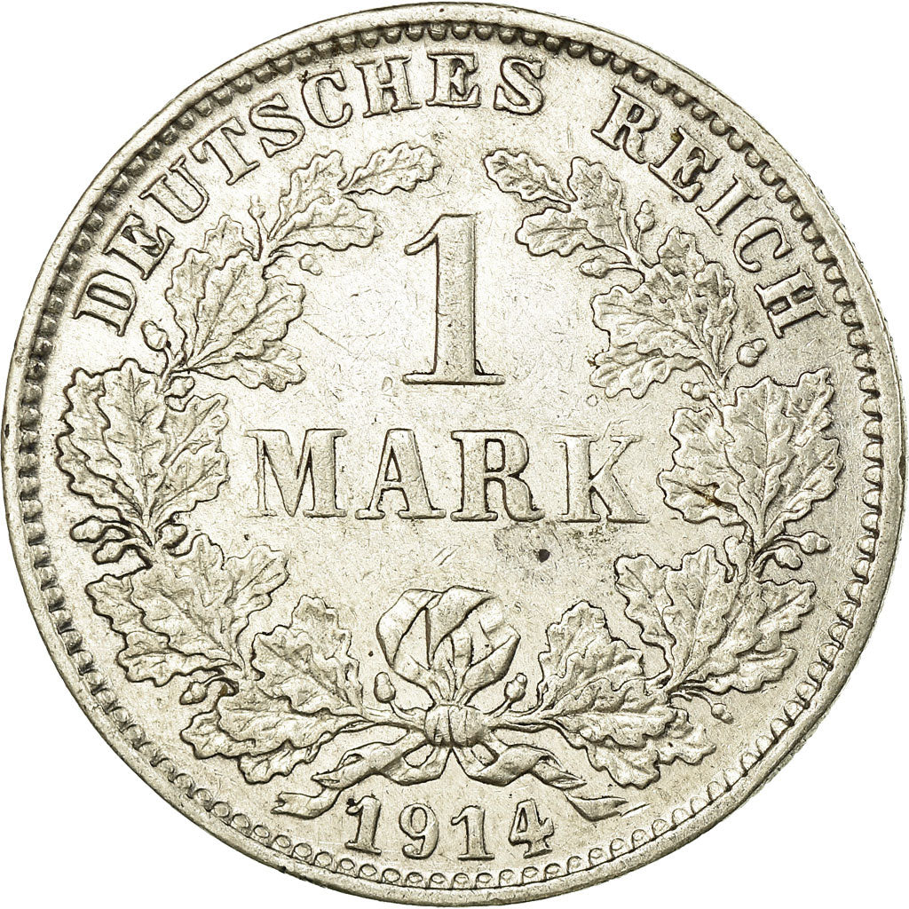 Coin, GERMANY - EMPIRE, Wilhelm II, Mark, 1914, Muldenhütten, EF(40-45)