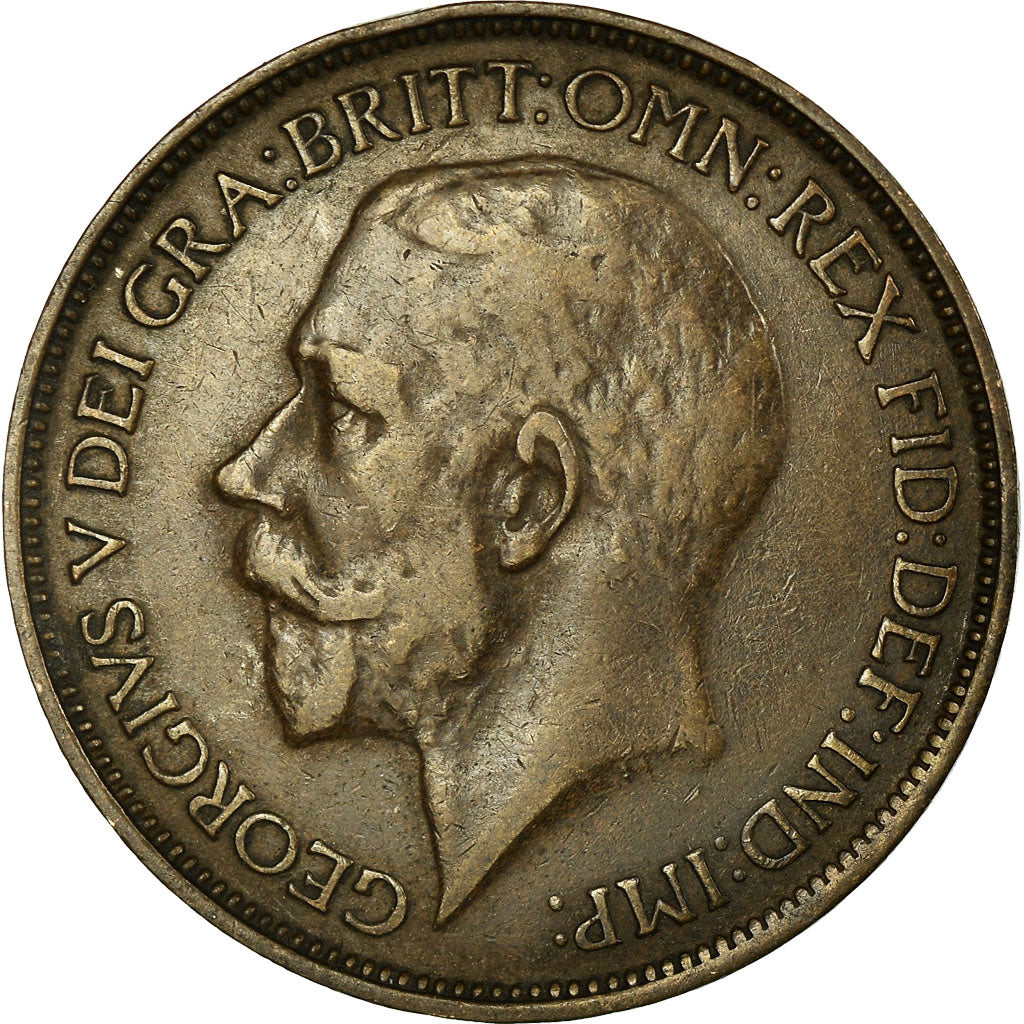 Coin, Great Britain, George V, 1/2 Penny, 1923, EF(40-45), Bronze, KM:809