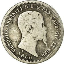 Coin, ITALIAN STATES, SARDINIA, Vittorio Emanuele II, 50 Centesimi, 1860, Milan