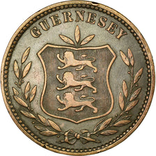 Coin, Guernsey, 8 Doubles, 1902, Heaton, Birmingham, EF(40-45), Bronze, KM:7