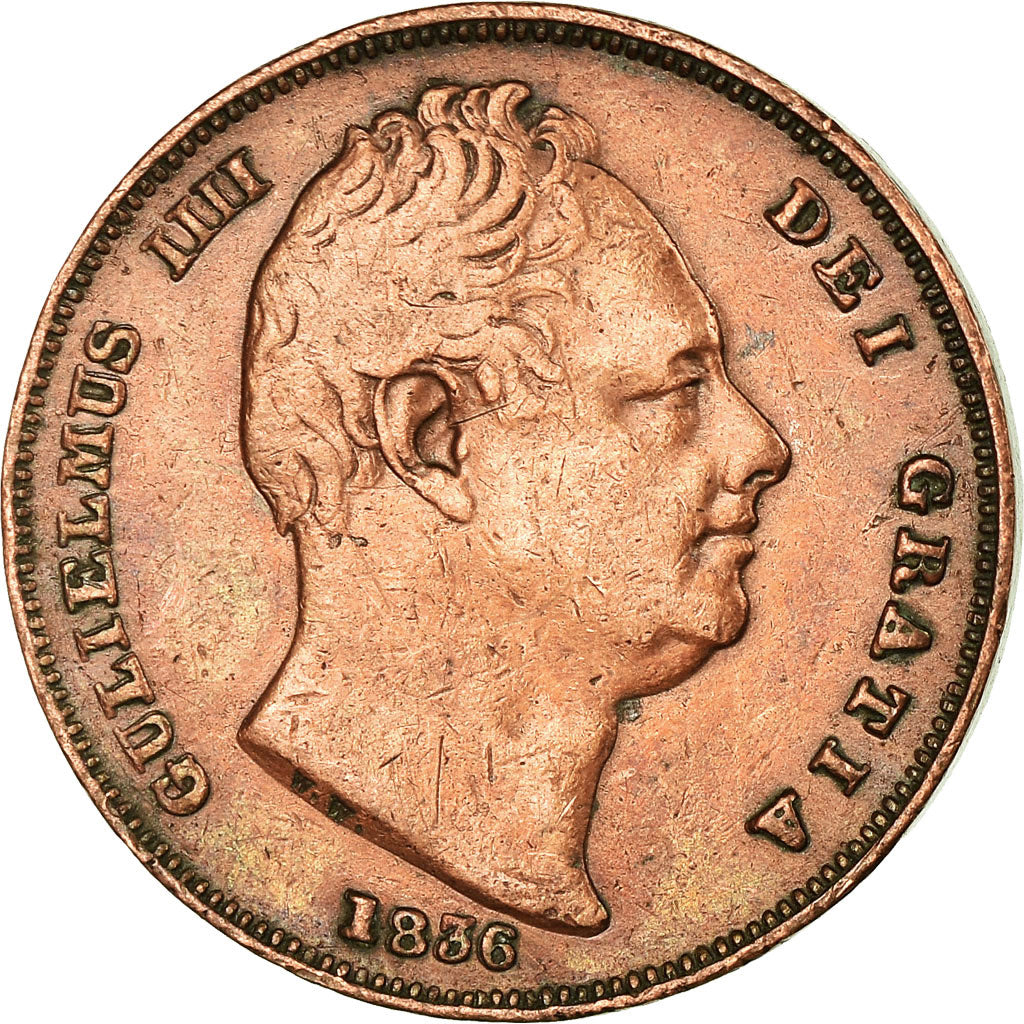 Coin, Great Britain, William IV, Farthing, 1836, EF(40-45), Copper, KM:705
