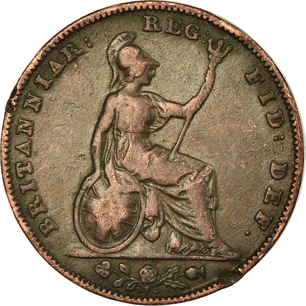 Coin, Great Britain, Victoria, Farthing, 1838, VF(30-35), Copper, KM:725