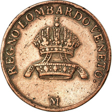Monnaie, États italiens, LOMBARDY-VENETIA, Centesimo, 1839, Milan, TTB, Cuivre
