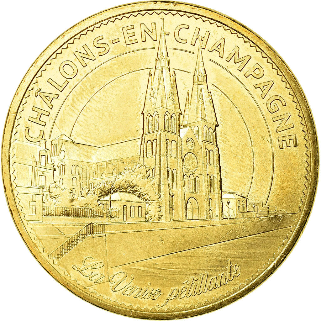 Francia, Token, Jetón turístico, Chalons-en-Champagne - La Venise pétillante
