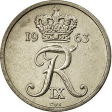 Coin, Denmark, Frederik IX, 10 Öre, 1963, EF(40-45), Copper-nickel, KM:849.1