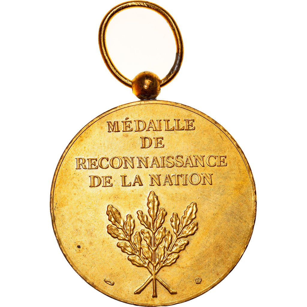 France, Reconnaissance de la Nation, Guerre, Medal, Excellent Quality, Gilt