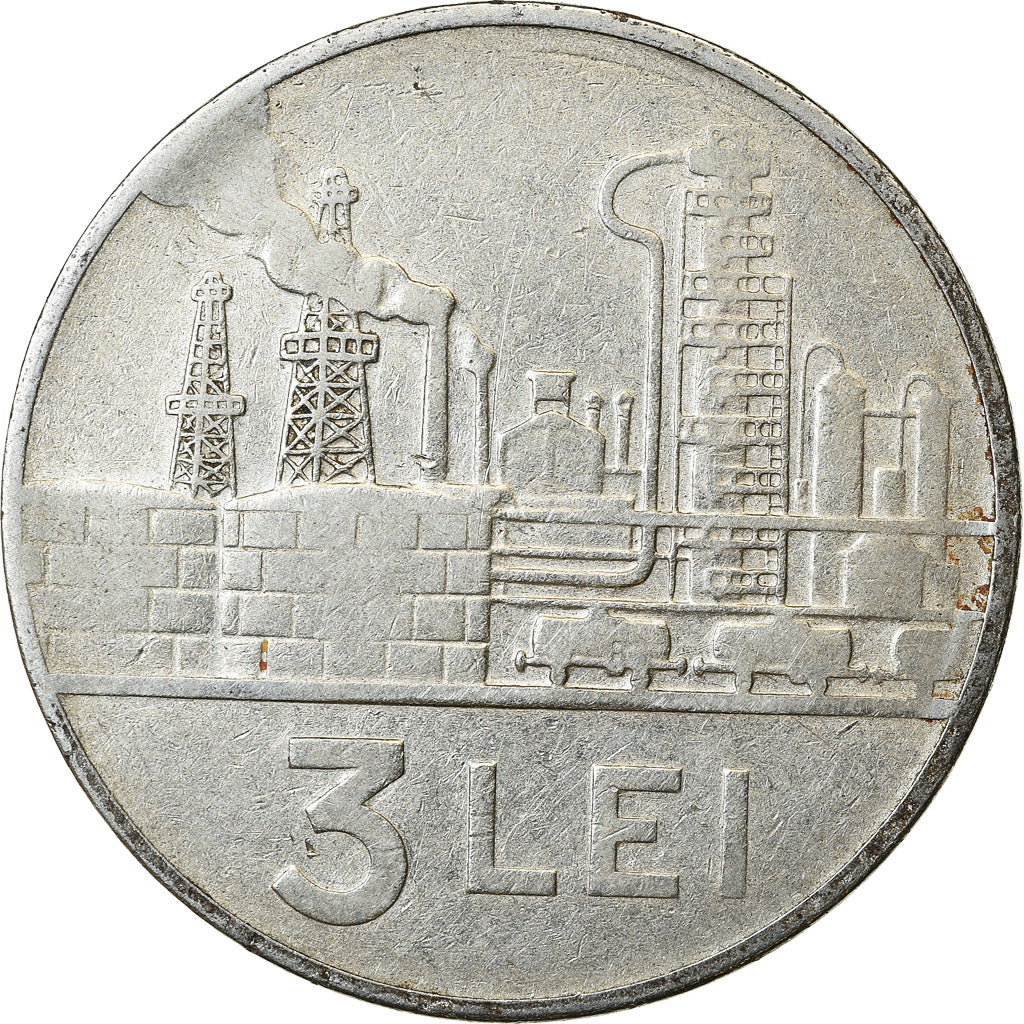 Coin, Romania, 3 Lei, 1963, VF(30-35), Nickel Clad Steel, KM:91