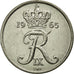 Moneta, Danimarca, Frederik IX, 25 Öre, 1965, SPL-, Rame-nichel, KM:850