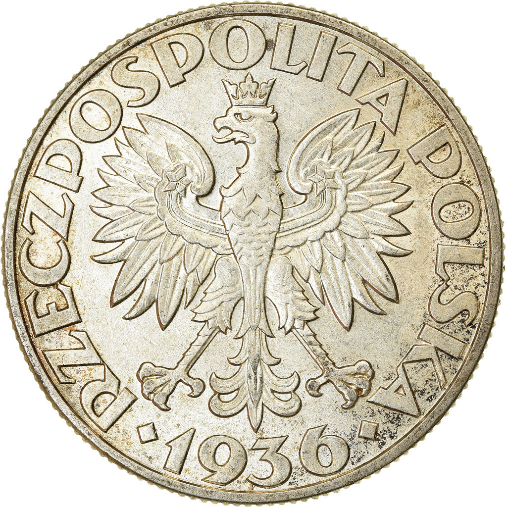 Coin, Poland, 5 Zlotych, 1936, Warsaw, EF(40-45), Silver, KM:31