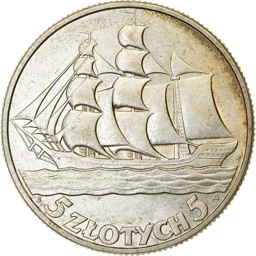 Coin, Poland, 5 Zlotych, 1936, Warsaw, EF(40-45), Silver, KM:31