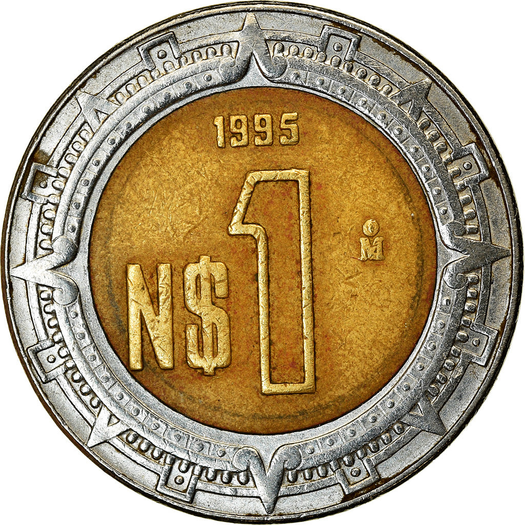 Moneta, Mexico, Nuevo Peso, 1995, Mexico City, EF(40-45), Bimetaliczny, KM:550