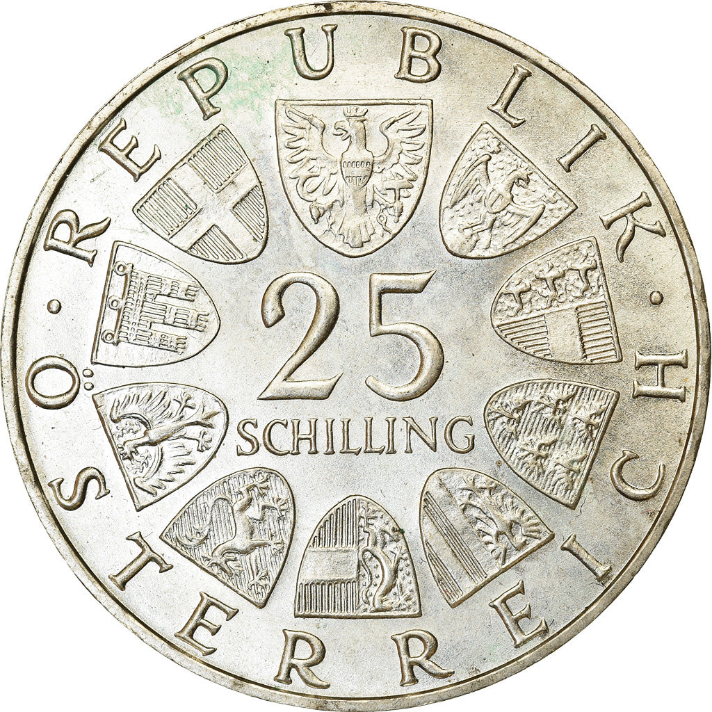 Coin, Austria, 25 Schilling, 1970, EF(40-45), Silver, KM:2907