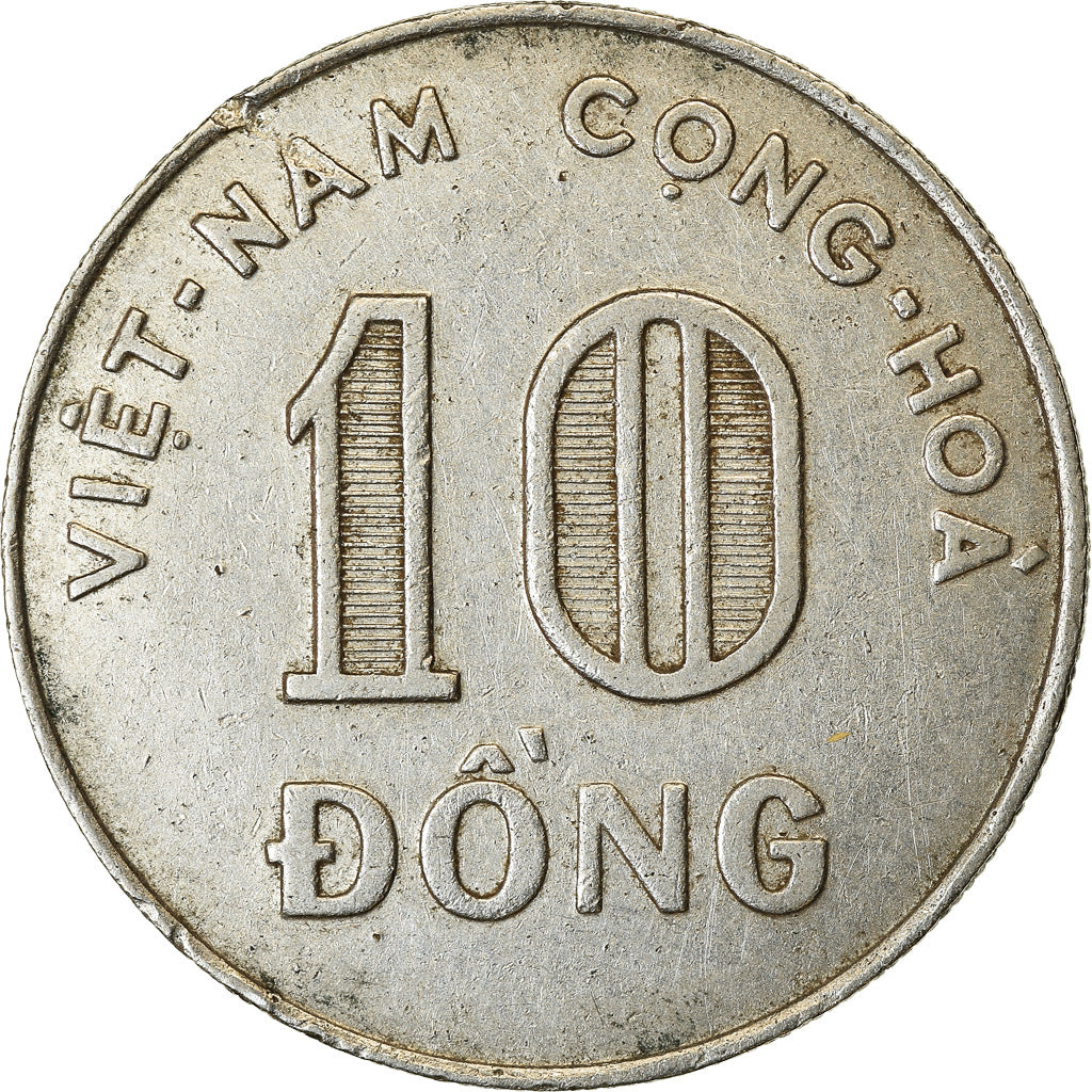 Munten, Viëtnam, STATE OF SOUTH VIET NAM, 10 Dông, 1970, Vantaa, FR+, Nickel