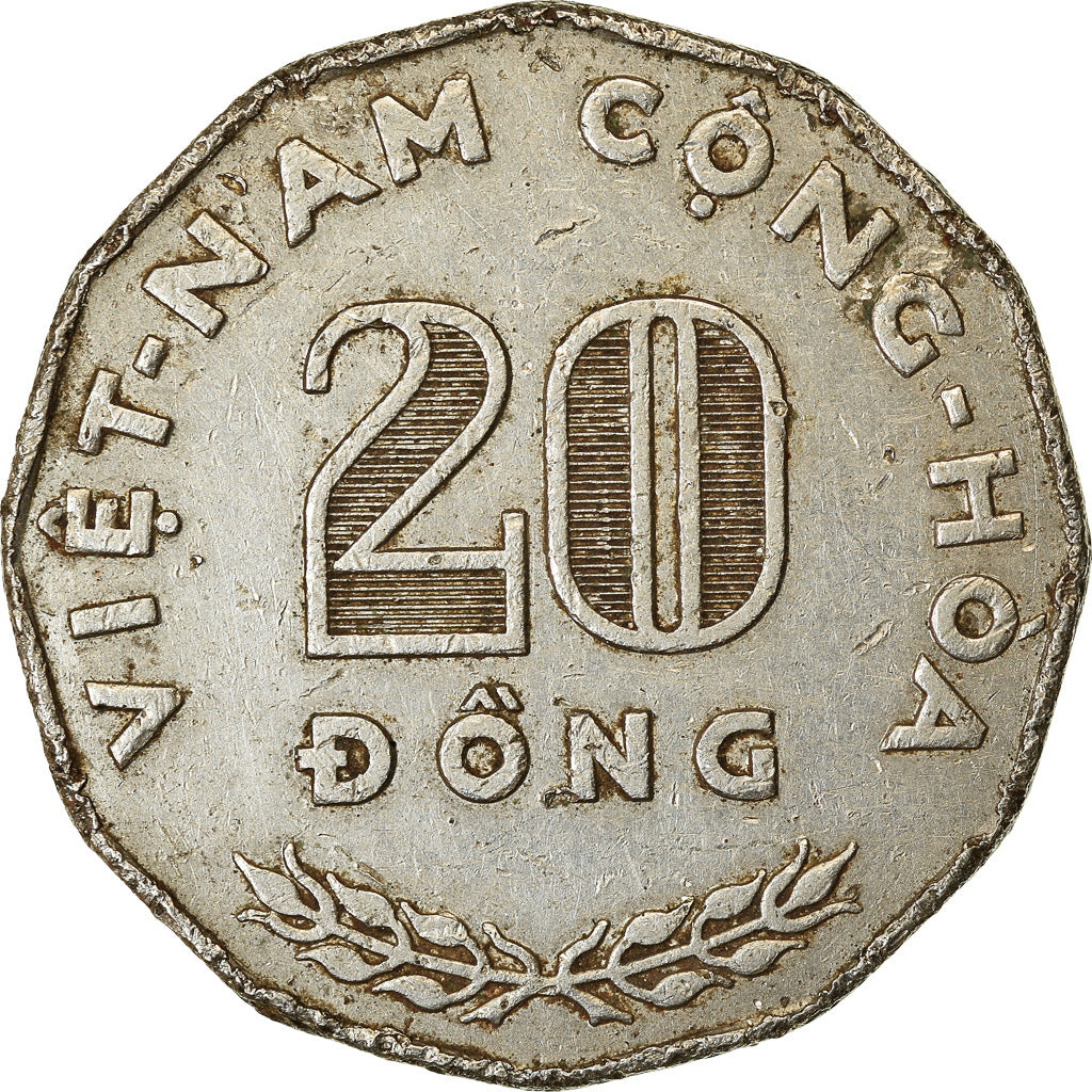 Moneta, Vietnam, STATE OF SOUTH VIET NAM, 20 Dông, 1968, Vantaa, MB+, Acciaio