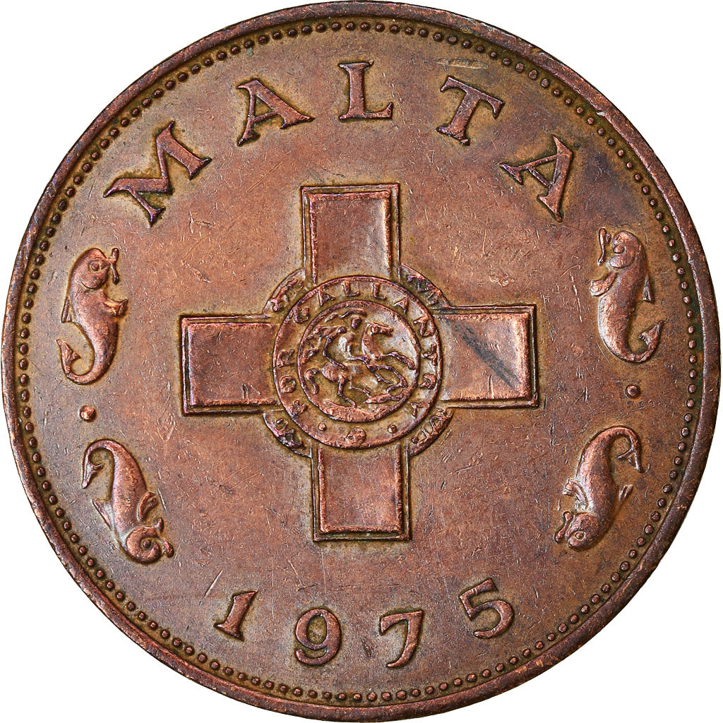 Moneta, Malta, Cent, 1975, British Royal Mint, BB, Bronzo, KM:8