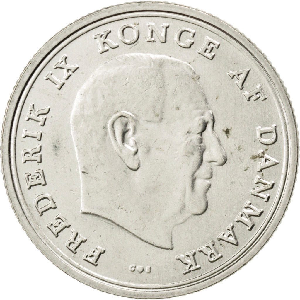 Münze, Dänemark, Frederik IX, Krone, 1970, VZ, Copper-nickel, KM:851.1