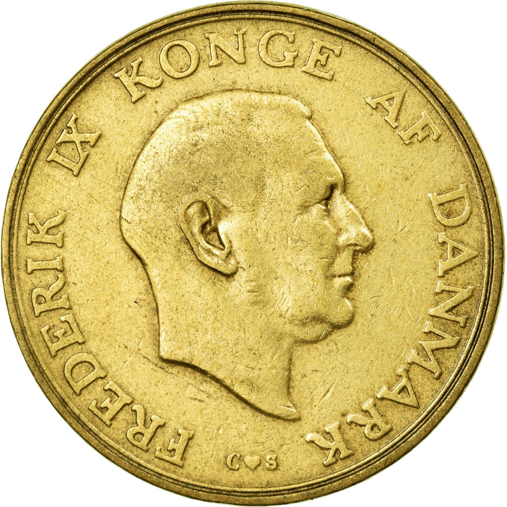 Coin, Denmark, Frederik IX, Krone, 1957, EF(40-45), Aluminum-Bronze, KM:837.2