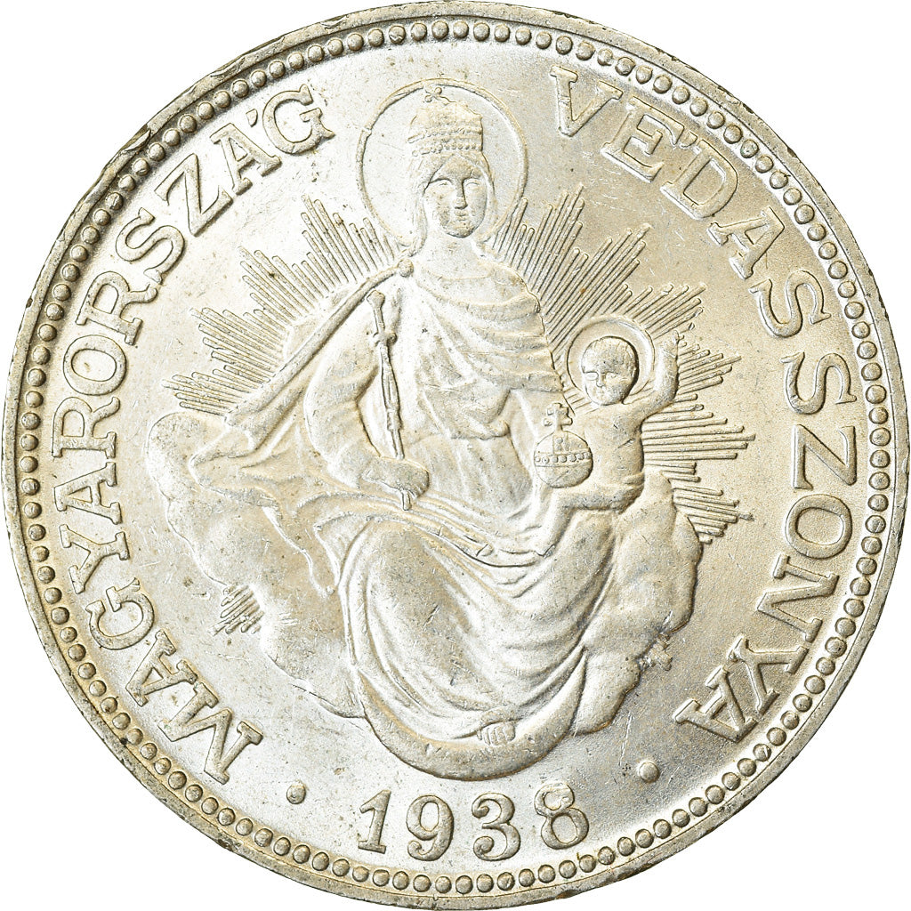 Coin, Hungary, 2 Pengö, 1938, Budapest, EF(40-45), Silver, KM:511