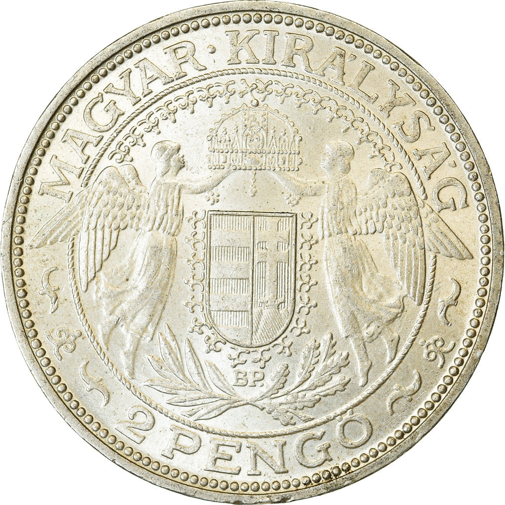 Coin, Hungary, 2 Pengö, 1938, Budapest, EF(40-45), Silver, KM:511