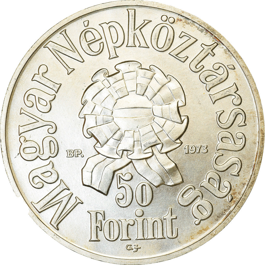 Moneta, Ungheria, 50 Forint, Otven, 1973, Budapest, BB, Argento, KM:599