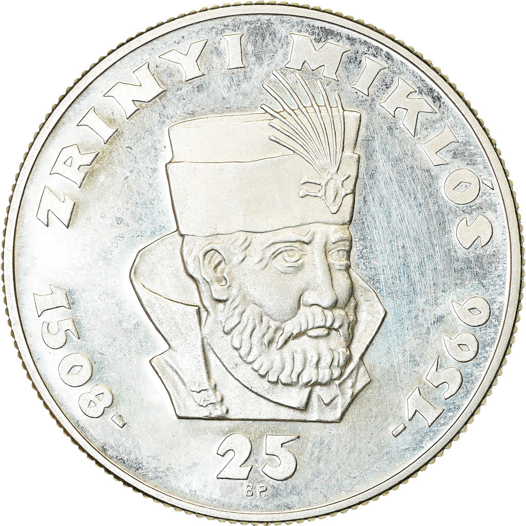 Coin, Hungary, 25 Forint, Huszonot, 1966, Budapest, EF(40-45), Silver, KM:567
