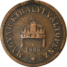 Münze, Ungarn, Franz Joseph I, 2 Filler, 1895, Kormoczbanya, S+, Bronze, KM:481