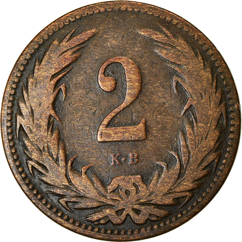 Münze, Ungarn, Franz Joseph I, 2 Filler, 1895, Kormoczbanya, S+, Bronze, KM:481