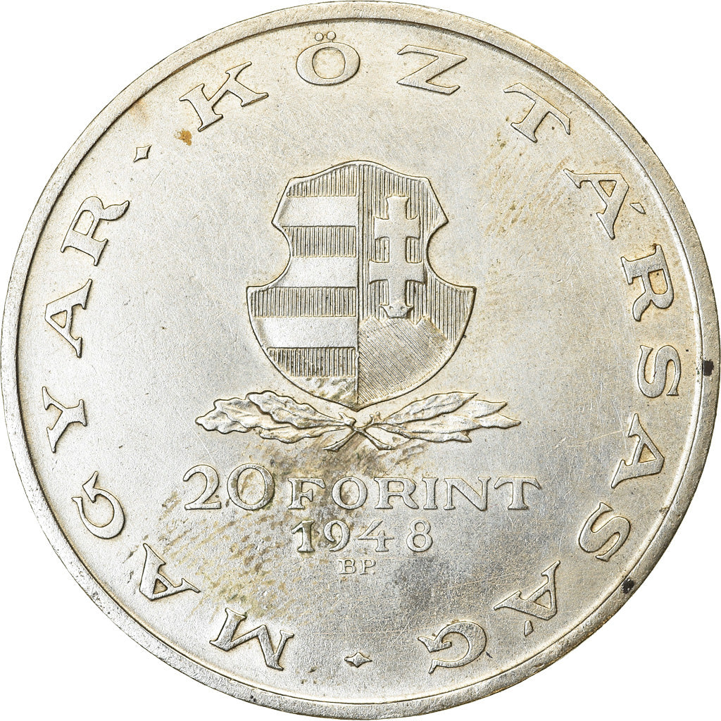 Monnaie, Hongrie, 20 Forint, 1948, Budapest, TTB, Argent, KM:539