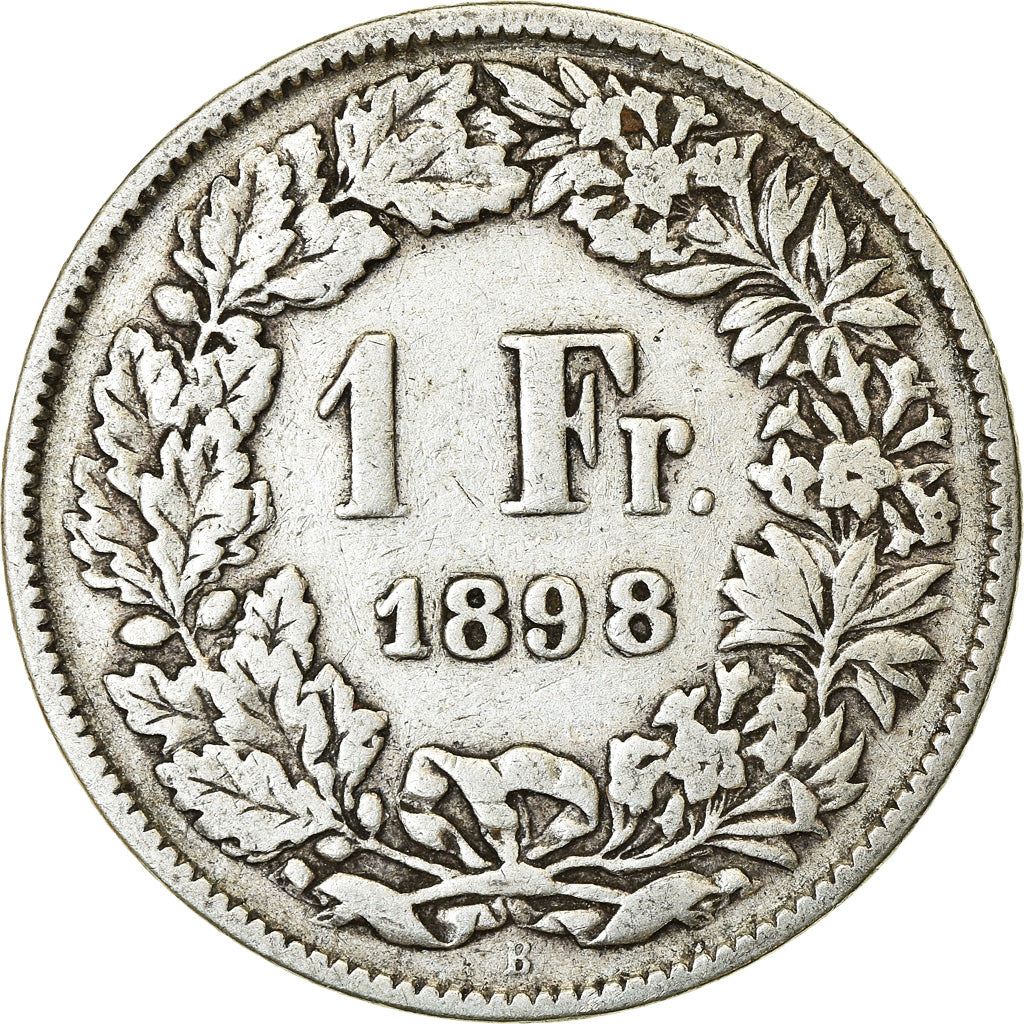 Coin, Switzerland, Franc, 1898, Bern, VF(30-35), Silver, KM:24