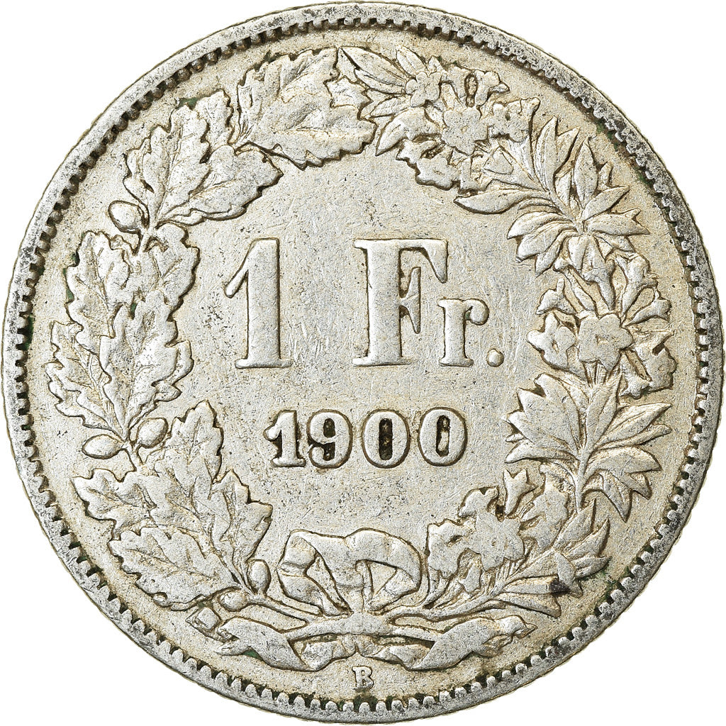 Coin, Switzerland, Franc, 1900, Bern, EF(40-45), Silver, KM:24