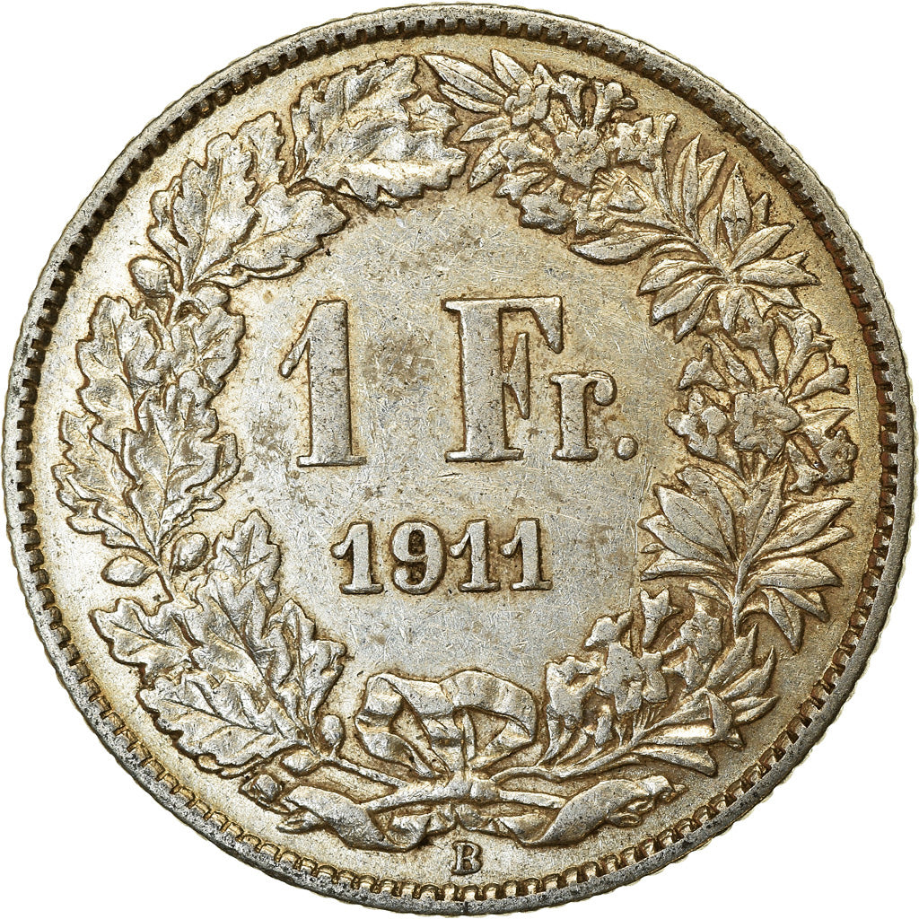 Coin, Switzerland, Franc, 1911, Bern, EF(40-45), Silver, KM:24
