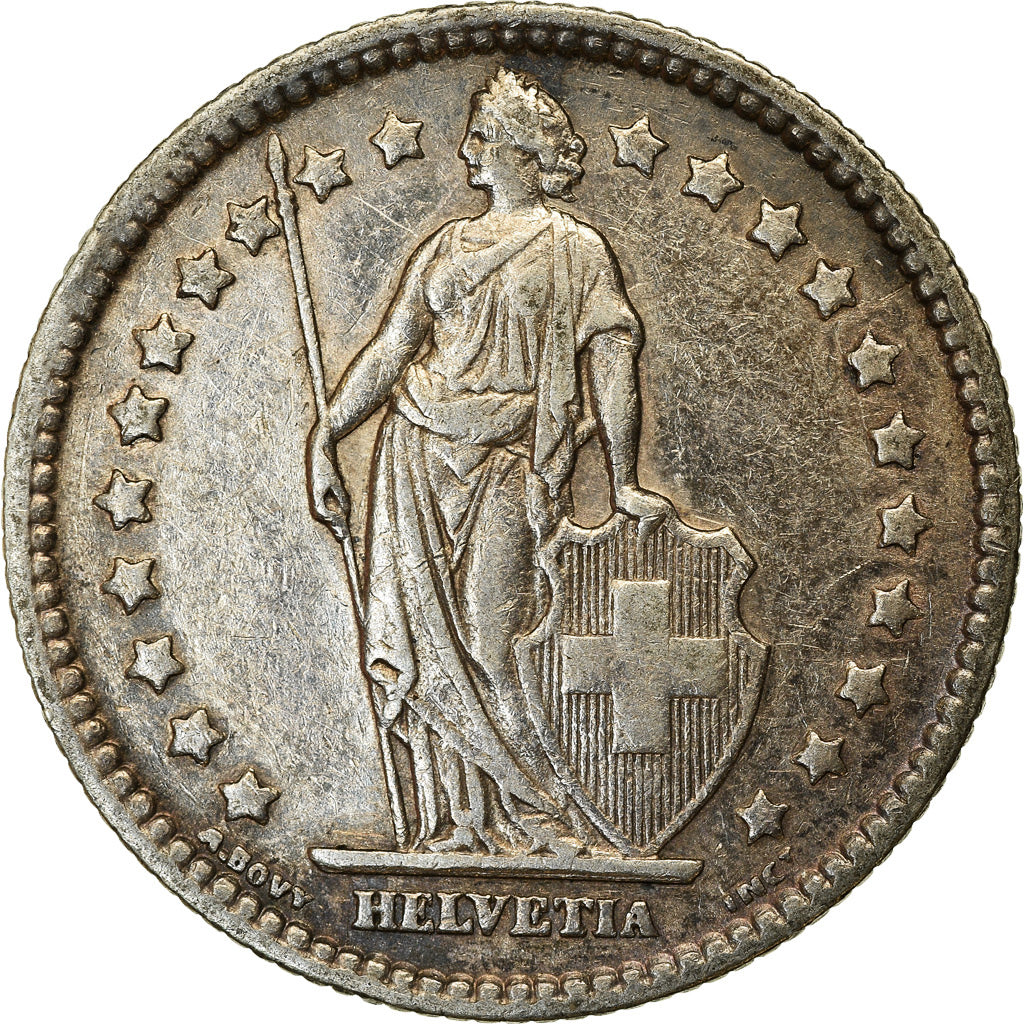 Coin, Switzerland, Franc, 1921, Bern, EF(40-45), Silver, KM:24