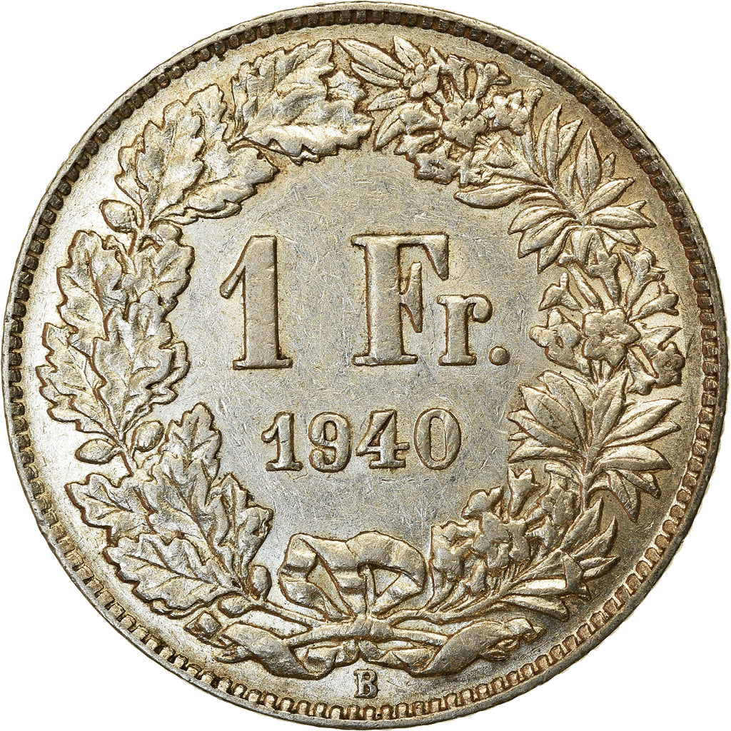 Coin, Switzerland, Franc, 1940, Bern, EF(40-45), Silver, KM:24