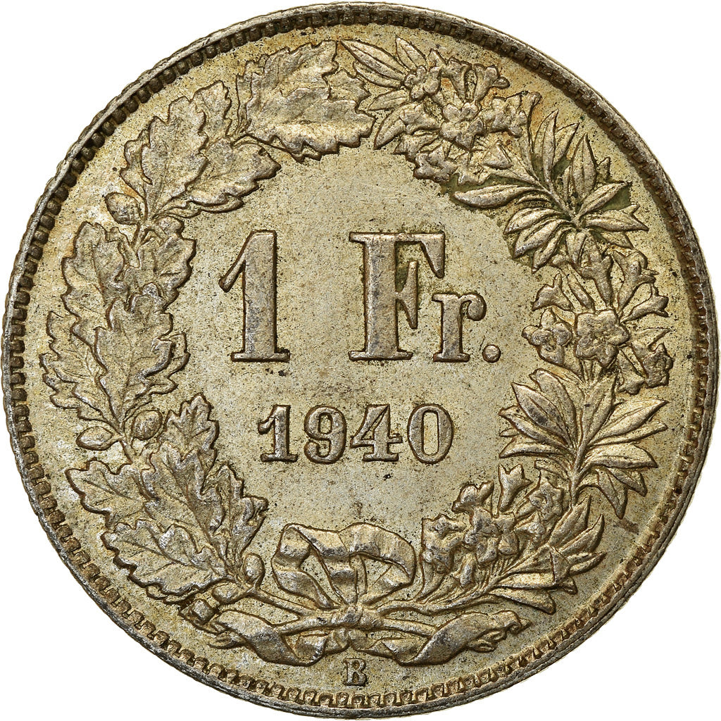 Coin, Switzerland, Franc, 1940, Bern, EF(40-45), Silver, KM:24