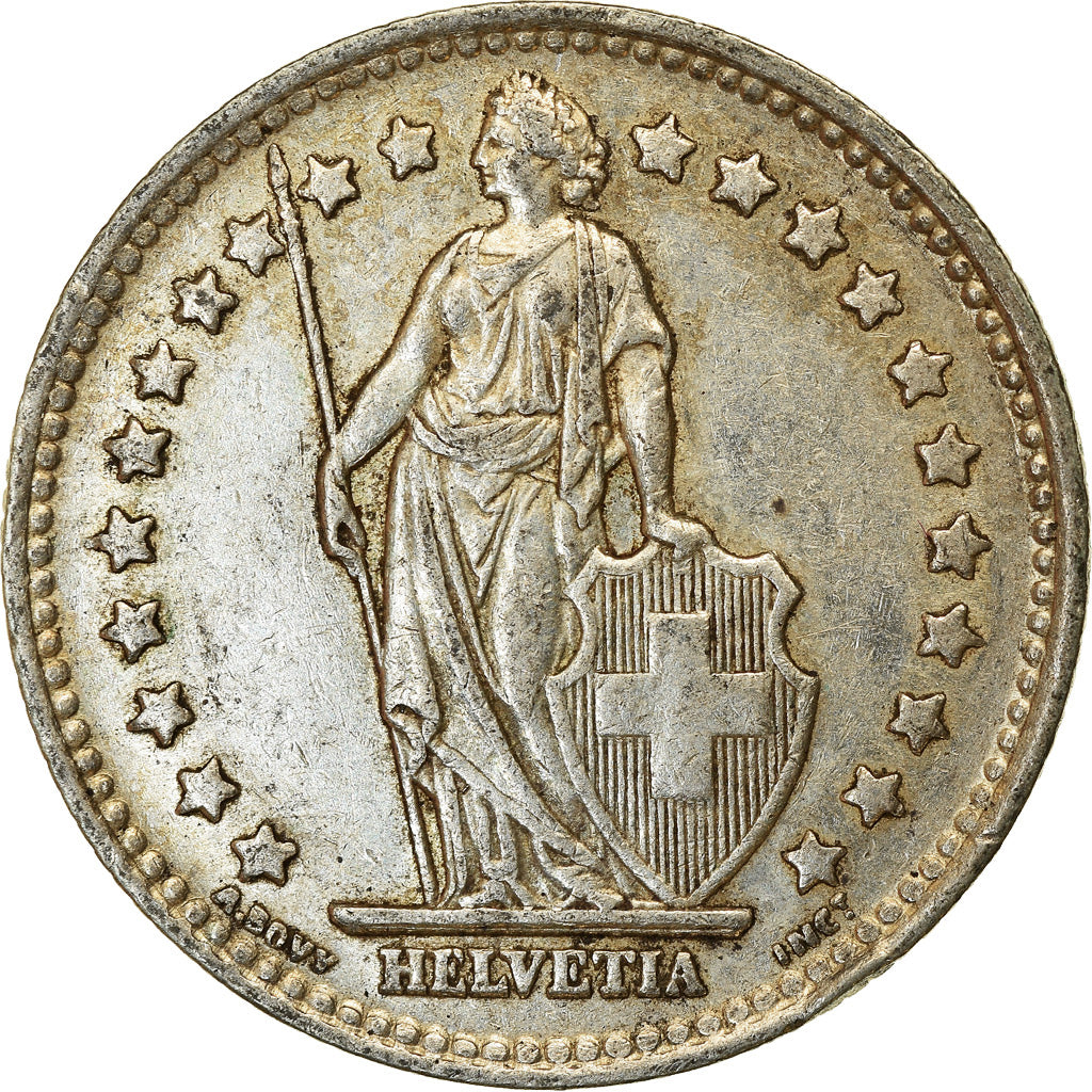 Coin, Switzerland, Franc, 1945, Bern, EF(40-45), Silver, KM:24