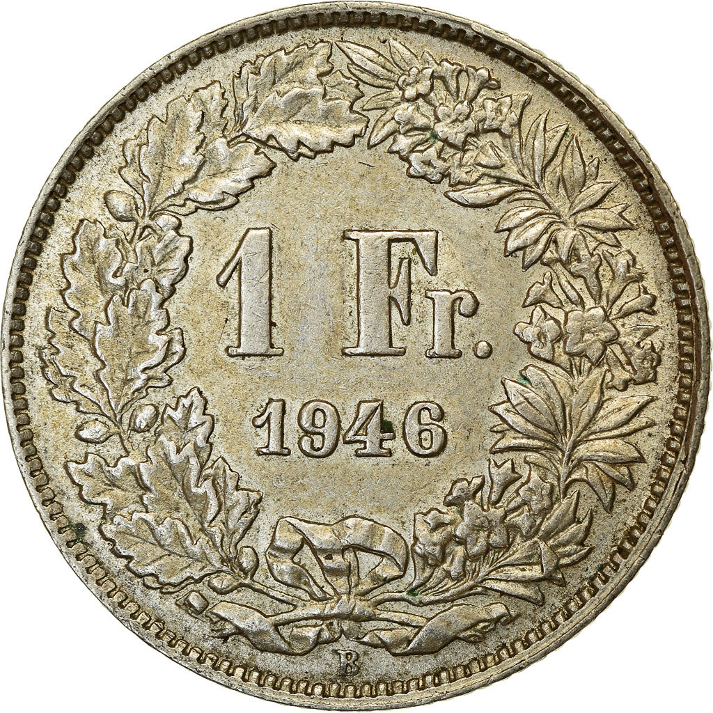Coin, Switzerland, Franc, 1946, Bern, EF(40-45), Silver, KM:24