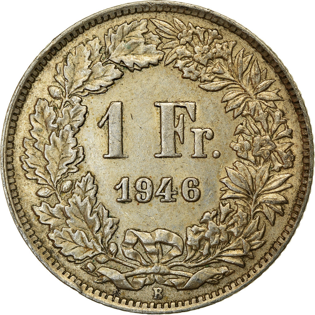Coin, Switzerland, Franc, 1946, Bern, EF(40-45), Silver, KM:24