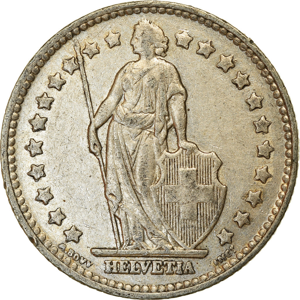 Coin, Switzerland, Franc, 1955, Bern, EF(40-45), Silver, KM:24